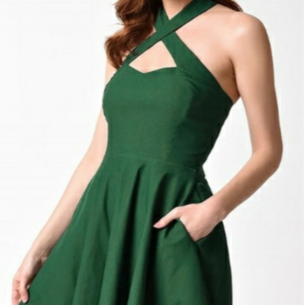 Unique Vintage Criss Cross Rita Dress